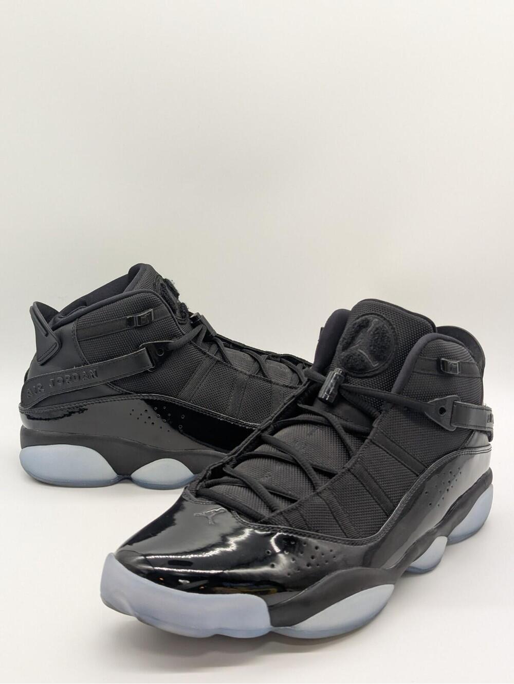 Nike Air Jordan 6 Rings Black Ice White Sneakers Shoes 322992-011 Mens Size 13
